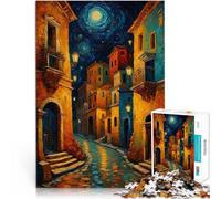 Puzzle 1000 pezzi per adolescenti Paesaggi urbani van gogh giochi divertenti per famiglie con pezzi completamente interconnessi di forma casuale 38x26cm