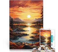 Puzzle 1000 pezzi per adolescenti Paesaggio al tramonto Antistress Vacanza in patria Uccidere il tempo perché è ideale come regalo per tutta la famiglia 38x26cm