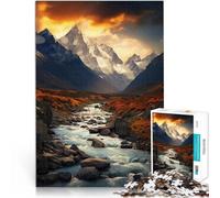 Puzzle 1000 pezzi per adolescenti Paesaggio autunnale delle montagne Analisi e logica con pezzi completamente interconnessi di forma casuale 38x26cm