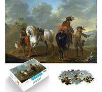 Puzzle 1000 pezzi per adolescenti Paesaggio con cavalieri Per il divertimento in famiglia con pezzi completamente interconnessi di forma casuale 50x70cm