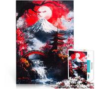 Puzzle 1000 pezzi per adolescenti Paesaggio del Monte Fuji Vacanza a casa: uccidere il tempo Lista dei desideri con Babbo Natale 75x50cm
