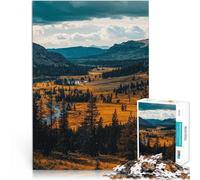 Puzzle 1000 pezzi per adolescenti Paesaggio del Parco Nazionale di Yellowstone Analisi e logica Decorazioni e regali unici per la casa 38x26cm