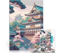 Puzzle 1000 pezzi per adolescenti Paesaggio del tempio giapponese Giocattoli Giochi Educativi Antistress Regali di compleanno 38x26cm
