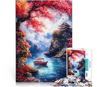 Puzzle 1000 pezzi per adolescenti Paesaggio della pagoda giapponese apprendimento educativo Migliorare l'amore tra le coppie 52x38cm