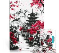Puzzle 1000 pezzi per adolescenti Paesaggio della pagoda giapponese Gioco educativo per famiglie Migliorare l'amore tra le coppie 75x50cm