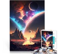 Puzzle 1000 pezzi per adolescenti Paesaggio dell'oasi galattica giocattoli educativi per l'apprendimento Lista dei desideri con Babbo Natale 52x38cm