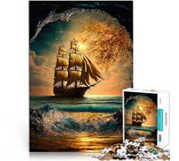 Puzzle 1000 pezzi per adolescenti Paesaggio di barche a vela Per il divertimento in famiglia Gioco educativo per compleanno e Natale 52x38cm