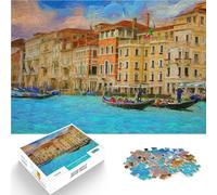 Puzzle 1000 pezzi per adolescenti Paesaggio dipinto ad olio di Venezia Sollievo dallo stress Adatto per la decorazione del desktop 52x38cm