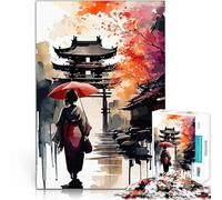 Puzzle 1000 pezzi per adolescenti paesaggio giapponese Antistress Vacanza in patria Uccidere il tempo Migliorare l'amore tra le coppie 75x50cm