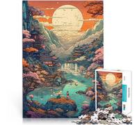 Puzzle 1000 pezzi per adolescenti paesaggio incredibile in Giappone Taglio di precisione Decorazione murale Regali unici per compleanno e Natale 38x26cm