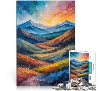 Puzzle 1000 pezzi per adolescenti Paesaggio montano colorato Allena il tuo cervello e le tue mani offerte come regali per tutta la famiglia 52x38cm