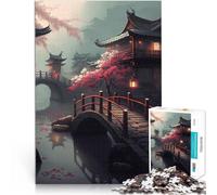 Puzzle 1000 pezzi per adolescenti paesaggio naturale del Giappone Giocattolo educativo per l'apprendimento Regali di Babbo Natale segreto 38x26cm