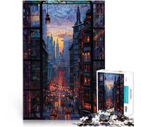Puzzle 1000 pezzi per adolescenti Paesaggio notturno di New York Allena il tuo cervello e le tue mani Giocattoli per la decorazione della casa 52x38cm