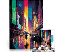 Puzzle 1000 pezzi per adolescenti Paesaggio notturno elettrico giochi divertenti per famiglie con poster abbinato e foglio di quiz 52x38cm
