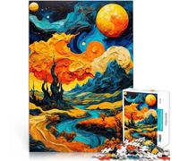 Puzzle 1000 pezzi per adolescenti Paesaggio notturno stellato Riduzione dello stress interessante Decorazioni e regali unici per la casa 52x38cm