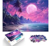 Puzzle 1000 pezzi per adolescenti Paesaggio onirico etereo tropicale Regali di giochi impegnativi con poster abbinato e foglio di quiz 38x26cm