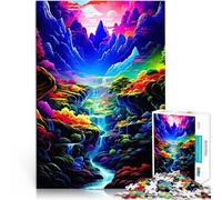 Puzzle 1000 pezzi per adolescenti Paese delle meraviglie colorato Gioco di famiglia antistress sfida difficile Regali di Babbo Natale segreto 38x26cm