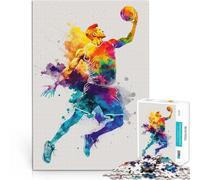 Puzzle 1000 pezzi per adolescenti Pallacanestro colorata Giocattoli educativi per l'apprendimento Giochi per famiglie Idee regalo 38x26cm