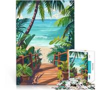 Puzzle 1000 pezzi per adolescenti Passeggiata del Paradiso Tropicale sfida educativa Attività divertenti a casa, regali di compleanno, regali di viaggio, 38x26cm
