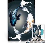 Puzzle 1000 pezzi per adolescenti Pesce koi Yin Yang Antistress Vacanza in patria Uccidere il tempo perché è ideale come regalo per tutta la famiglia 50x70cm