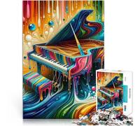 Puzzle 1000 pezzi per adolescenti Pianoforte colorato Difficile da completare ma divertente e umoristico Giocattoli per la decorazione della casa 52x38cm