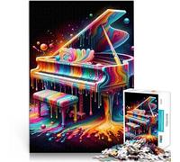 Puzzle 1000 pezzi per adolescenti Pianoforte colorato Giocattoli educativi per l'apprendimento Giochi per famiglie Opera d'arte 38x26cm