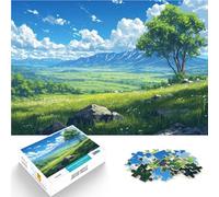 Puzzle 1000 pezzi per adolescenti Pianure verdeggianti Antistress Vacanza in patria Uccidere il tempo Adatto per la decorazione del desktop 38x26cm