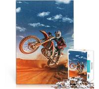 Puzzle 1000 pezzi per adolescenti Pilota di motocross in azione Allena il tuo cervello e le tue mani perché è ideale come regalo per tutta la famiglia 38x26cm