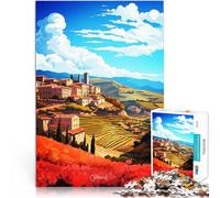 Puzzle 1000 pezzi per adolescenti Pittura a olio di Priorat Spagna Antistress Sfida difficile Collezione di artisti, Belle arti 38x26cm