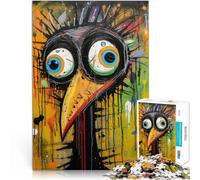 Puzzle 1000 pezzi per adolescenti Pollo pazzo dei graffiti Gioco impegnativo e gioco in famiglia con poster abbinato e foglio di quiz 75x50cm