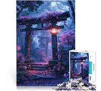 Puzzle 1000 pezzi per adolescenti Portale Torii della foresta giapponese Antistress Sfida difficile Giocattoli per la decorazione della casa 38x26cm