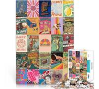 Puzzle 1000 pezzi per adolescenti Poster retrò con giunzione di colori Giochi Giocattoli Regalo Giocattoli per la decorazione della casa 38x26cm