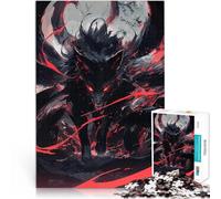 Puzzle 1000 pezzi per adolescenti potere del kitsune nero Allena il tuo cervello e le tue mani Migliorare l'amore tra le coppie 38x26cm