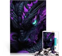 Puzzle 1000 pezzi per adolescenti Primo piano dell'occhio del drago Antistress Sfida difficile Lista dei desideri con Babbo Natale 75x50cm