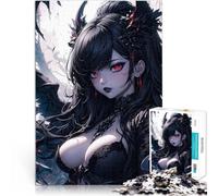 Puzzle 1000 pezzi per adolescenti Ragazza anime angelo oscuro Giocattoli di gioco impegnativi Collezione di artisti, Belle arti 75x50cm