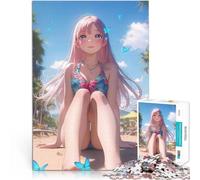 Puzzle 1000 pezzi per adolescenti Ragazza anime Beachside Glow Gioco impegnativo e gioco in famiglia Decorazioni e regali unici per la casa 75x50cm