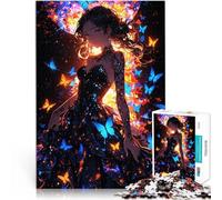 Puzzle 1000 pezzi per adolescenti Ragazza anime con farfalle Giocattoli da gioco per regalo di famiglia Migliorare l'amore tra le coppie 38x26cm