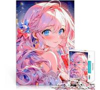 Puzzle 1000 pezzi per adolescenti Ragazza anime con i capelli rosa Giochi educativi fai da te Migliorare l'amore tra le coppie 38x26cm