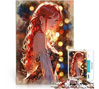 Puzzle 1000 pezzi per adolescenti Ragazza anime con i capelli rossi apprendimento educativo offerte come regali per tutta la famiglia 38x26cm