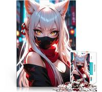 Puzzle 1000 pezzi per adolescenti Ragazza anime con orecchie da volpe sfida educativa Ogni pezzo è unico - Gioco divertente e stimolante per tutta la famiglia 38x26cm