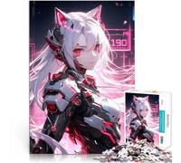 Puzzle 1000 pezzi per adolescenti Ragazza anime cyborg Difficile da completare ma divertente e umoristico Regalo per i compleanni 38x26cm