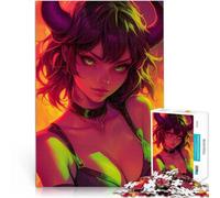 Puzzle 1000 pezzi per adolescenti Ragazza anime demone Neon Oni Allena il tuo cervello e le tue mani Ottimo regalo per i giochi 26x38cm