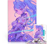 Puzzle 1000 pezzi per adolescenti Ragazza anime estetica per il giocattolo di sfida del gioco educativo Lista dei desideri con Babbo Natale 38x26cm