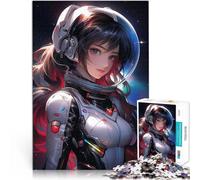 Puzzle 1000 pezzi per adolescenti Ragazza astronauta galattica Allena il tuo cervello e le tue mani Regalo di compleanno, regali, arte murale 52x38cm