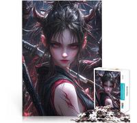 Puzzle 1000 pezzi per adolescenti Ragazza cacciatrice di demoni Sfida di gioco educativo giocattolo Regalo di compleanno, regali, arte murale 75x50cm