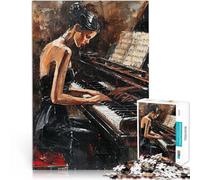 Puzzle 1000 pezzi per adolescenti Ragazza che suona il pianoforte Gioco intellettuale Attività divertenti a casa, regali di compleanno, regali di viaggio, 75x50cm