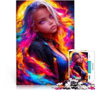 Puzzle 1000 pezzi per adolescenti Ragazza cosmica con capelli vibranti Giochi educativi fai da te Giocattoli per la decorazione della casa 52x38cm