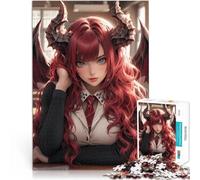 Puzzle 1000 pezzi per adolescenti Ragazza della scuola del demone drago Sfida difficile Ogni pezzo è unico - Gioco divertente e stimolante per tutta la famiglia 38x26cm