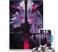 Puzzle 1000 pezzi per adolescenti Ragazza demone anime con spada Riduzione dello stress interessante Decorazioni e regali unici per la casa 52x38cm