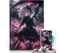 Puzzle 1000 pezzi per adolescenti Ragazza Demone Mietitore Vacanza a casa: uccidere il tempo Lista dei desideri con Babbo Natale 38x26cm